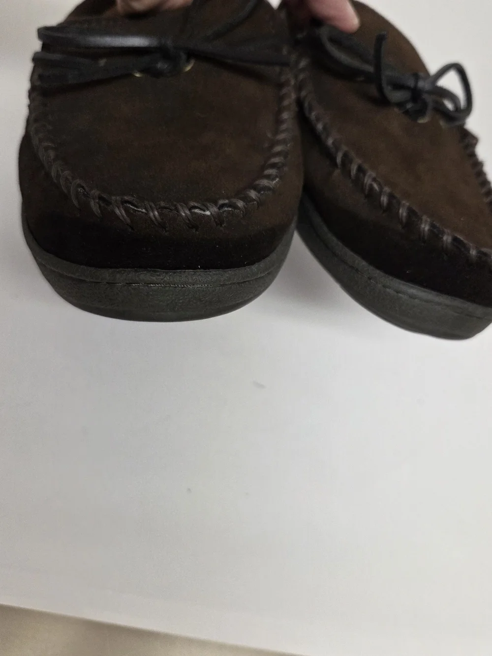 St. John's Bay Dark Brown Suede Moccasin Slip-Ons. Size 10M. #0240